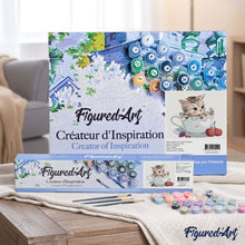 Charger l'image dans la galerie, peinture par numéros | Chat et Cerises | animaux, chats, cuisine, facile, france | FiguredArt