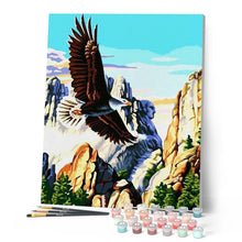 Charger l'image dans la galerie, peinture par numéros | Aigles de Montagne | aigles, animaux, facile, montagnes, oiseaux | FiguredArt
