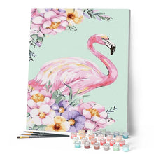 Charger l'image dans la galerie, peinture par numéros | Joli Flamant rose | animaux, facile, flamants roses, oiseaux | FiguredArt