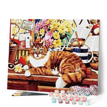 Charger l'image dans la galerie, peinture par numéros | Chat au Repos | animaux, chats, intermédiaire | FiguredArt