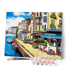 Charger l'image dans la galerie, peinture par numéros | Ville côtière | facile, ville | FiguredArt