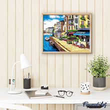 Charger l'image dans la galerie, peinture par numéros | Ville côtière | facile, ville | FiguredArt