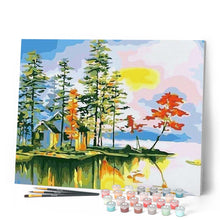 Charger l'image dans la galerie, peinture par numéros | Refuge au bord de l’Eau | facile, paysages | FiguredArt