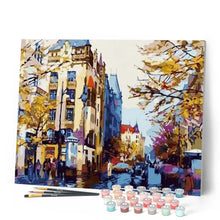 Charger l'image dans la galerie, peinture par numéros | Ville en Automne | intermédiaire, ville | FiguredArt