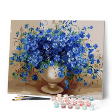 Charger l'image dans la galerie, peinture par numéros | Fleurs bleues éclatantes | fleurs, intermédiaire | FiguredArt