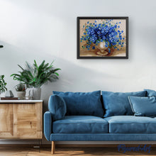 Charger l'image dans la galerie, peinture par numéros | Fleurs bleues éclatantes | fleurs, intermédiaire | FiguredArt