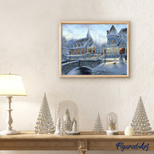 Charger l'image dans la galerie, peinture par numéros | Eglise sous la Neige | complexe, paysages | FiguredArt