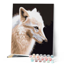 Charger l'image dans la galerie, peinture par numéros | Loup blanc | animaux, intermédiaire, loups | FiguredArt