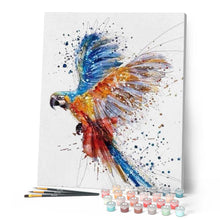 Charger l'image dans la galerie, peinture par numéros | Perroquet en plein Vol | animaux, complexe, france, oiseaux, perroquets | FiguredArt