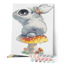 Charger l'image dans la galerie, peinture par numéros | Petit Lapin et Champignon | animaux, enfants, facile, lapins | FiguredArt