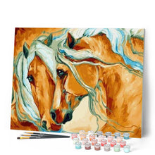 Charger l'image dans la galerie, peinture par numéros | Regards de Chevaux | animaux, chevaux, intermédiaire | FiguredArt