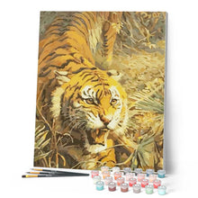 Charger l'image dans la galerie, peinture par numéros | Tigre en Colère | animaux, intermédiaire, tigres | FiguredArt