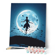 Charger l'image dans la galerie, peinture par numéros | Fée et Lune | complexe, danse, paysages | FiguredArt