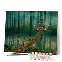 Charger l'image dans la galerie, peinture par numéros | Maison au milieu de l’Etang | complexe, paysages | FiguredArt