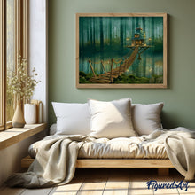 Charger l'image dans la galerie, peinture par numéros | Maison au milieu de l’Etang | complexe, paysages | FiguredArt