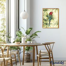 Charger l'image dans la galerie, peinture par numéros | Perroquet et Plante verte | animaux, fleurs, france, intermédiaire, oiseaux | FiguredArt