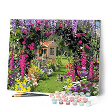Charger l'image dans la galerie, peinture par numéros | Jardin fleuri coloré | fleurs paysages nouveautés complexe | FiguredArt