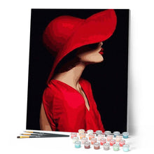 Charger l'image dans la galerie, peinture par numéros | La Femme en rouge | facile, portrait | FiguredArt