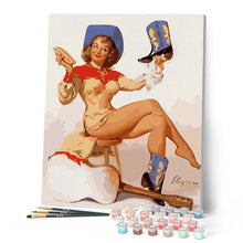 Charger l'image dans la galerie, Pin-up Vintage et Bottes Bleues