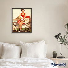 Charger l'image dans la galerie, peinture par numéros | Pin-up et jardinage | femmes pin-up nouveautés facile | FiguredArt