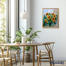 Charger l'image dans la galerie, Vase transparent et Tournesols