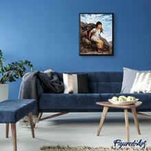 Charger l'image dans la galerie, peinture par numéros | Petite Fille ramassant du Bois | intermédiaire, portrait | FiguredArt