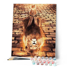Charger l'image dans la galerie, peinture par numéros | Chaton deviendra Lion | animaux chats lions nouveautés complexe | FiguredArt