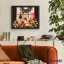 Charger l'image dans la galerie, peinture par numéros | Bouteilles de vin sur la table | cuisine nouveautés complexe | FiguredArt