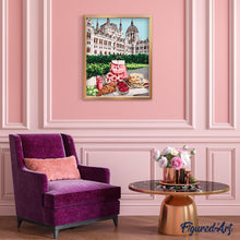 Charger l'image dans la galerie, peinture par numéros | Petit-déjeuner et vue sur le château | ville chateaux nouveautés complexe | FiguredArt