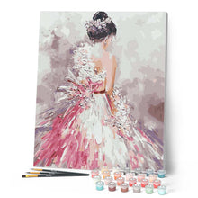 Charger l'image dans la galerie, peinture par numéros | Jolie femme de dos | romantique danse femmes nouveautés complexe | FiguredArt