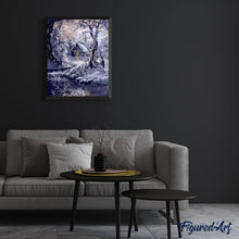 Charger l'image dans la galerie, peinture par numéros | Maison et rivière en hiver | paysages hiver nouveautés complexe | FiguredArt