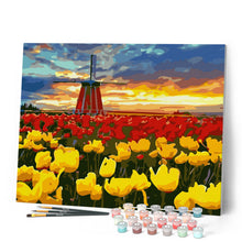 Charger l'image dans la galerie, Moulin et Tulipes Rouges et Jaunes