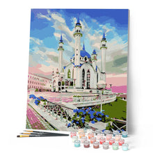 Charger l'image dans la galerie, peinture par numéros | Grand Monument Blanc et Bleu | ville nouveautés intermédiaire | FiguredArt