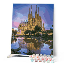 Charger l'image dans la galerie, peinture par numéros | Cathédrale et reflet du lac | ville nouveautés complexe | FiguredArt