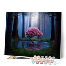 Charger l'image dans la galerie, peinture par numéros | Arbre au milieu de l’Eau | arbres, complexe, paysages | FiguredArt