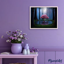 Charger l'image dans la galerie, peinture par numéros | Arbre au milieu de l’Eau | arbres, complexe, paysages | FiguredArt