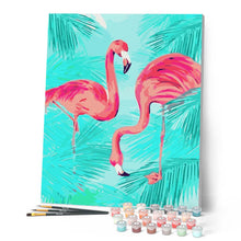 Charger l'image dans la galerie, Duo de Flamants roses et Feuillage