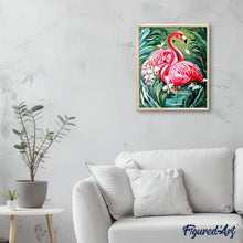 Charger l'image dans la galerie, Jolis Flamants roses et Feuillage