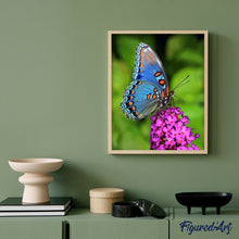 Charger l'image dans la galerie, peinture par numéros | Joli Papillon posé sur une Fleur | animaux, fleurs, intermédiaire, papillons | FiguredArt