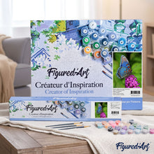 Charger l'image dans la galerie, peinture par numéros | Joli Papillon posé sur une Fleur | animaux, fleurs, intermédiaire, papillons | FiguredArt
