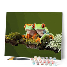Charger l'image dans la galerie, peinture par numéros | Deux petites Grenouilles | animaux, complexe, grenouilles | FiguredArt