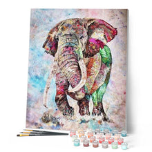 Charger l'image dans la galerie, peinture par numéros | Éléphant en couleur | animaux, complexe, france, éléphants | FiguredArt