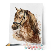 Charger l'image dans la galerie, peinture par numéros | Cheval brun | animaux, chevaux, facile | FiguredArt
