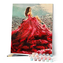 Charger l'image dans la galerie, peinture par numéros | Robe rouge | complexe, romantique | FiguredArt