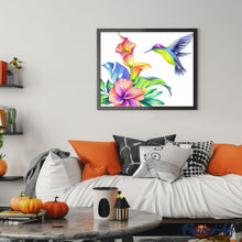 Charger l'image dans la galerie, peinture par numéros | Colibri et Fleurs | animaux, facile, fleurs | FiguredArt