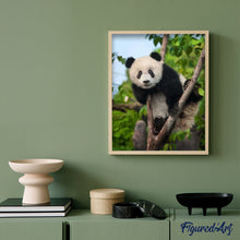 Charger l'image dans la galerie, peinture par numéros | Panda perché | animaux, arbres, intermédiaire, pandas | FiguredArt