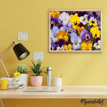 Charger l'image dans la galerie, peinture par numéros | Pensées | fleurs, intermédiaire | FiguredArt