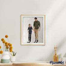 Charger l'image dans la galerie, peinture par numéros | Père et Fille main dans la Main | intermédiaire, portrait | FiguredArt