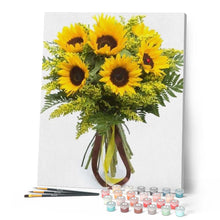 Charger l'image dans la galerie, peinture par numéros | Jaune Tournesol | complexe, fleurs | FiguredArt