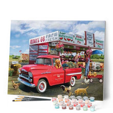 Charger l'image dans la galerie, peinture par numéros | Route 66 | complexe, vintage, voitures et motos | FiguredArt